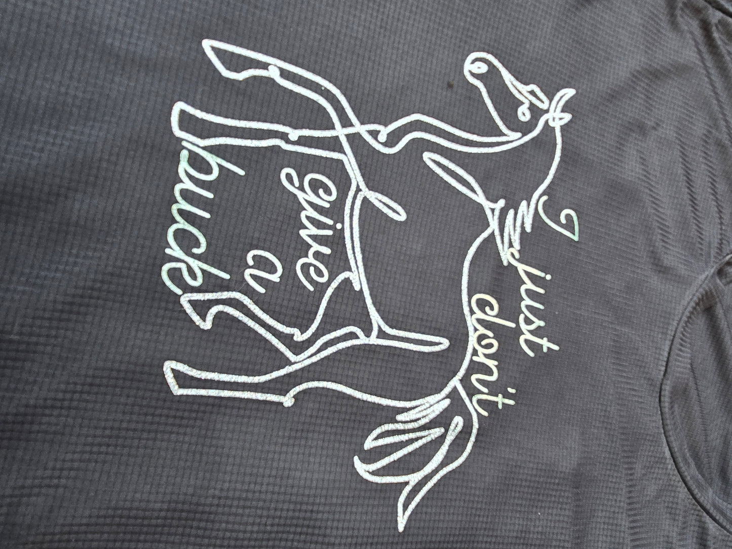 Ladies black slogan tshirt