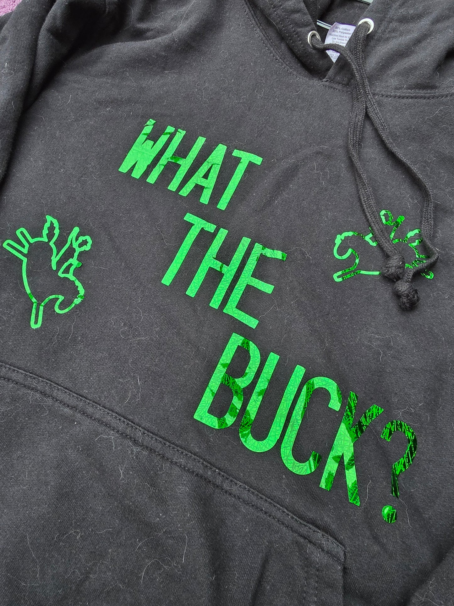 Black "what the Buck?" Unisex hoodie