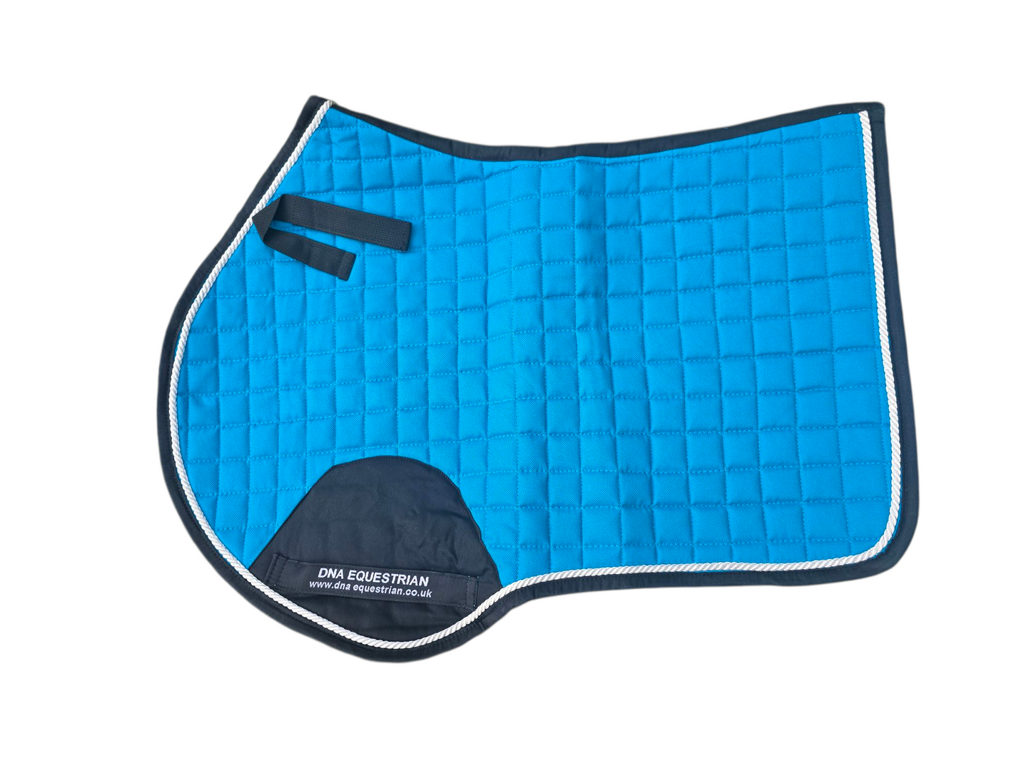 Blue saddle pad and fly veil set