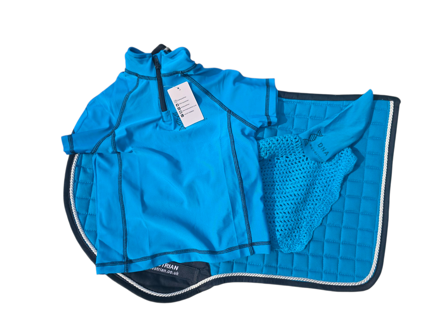 Childrens blue shorts sleeved baselayer