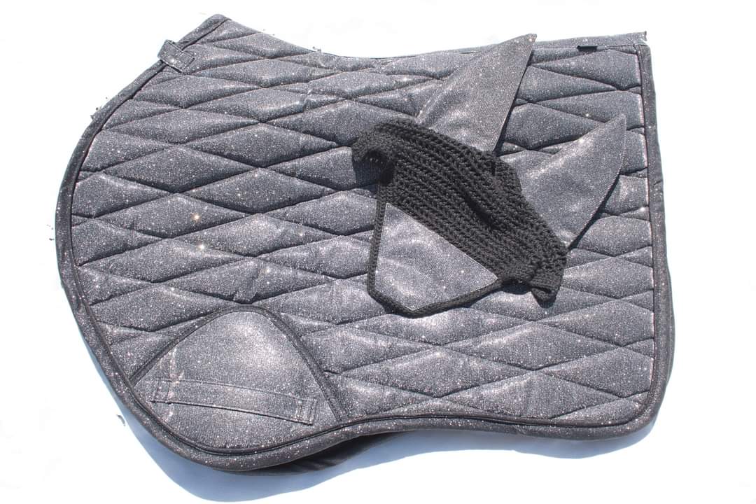 Glitter saddle pad and fly veil set DNA equestrian ltd