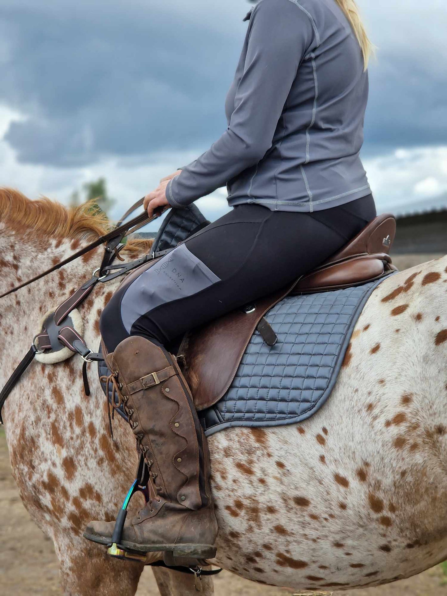 Grey ladies baselayer DNA equestrian ltd