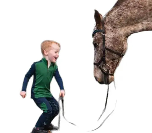 Children's navy and green baselayer DNA equestrian ltd