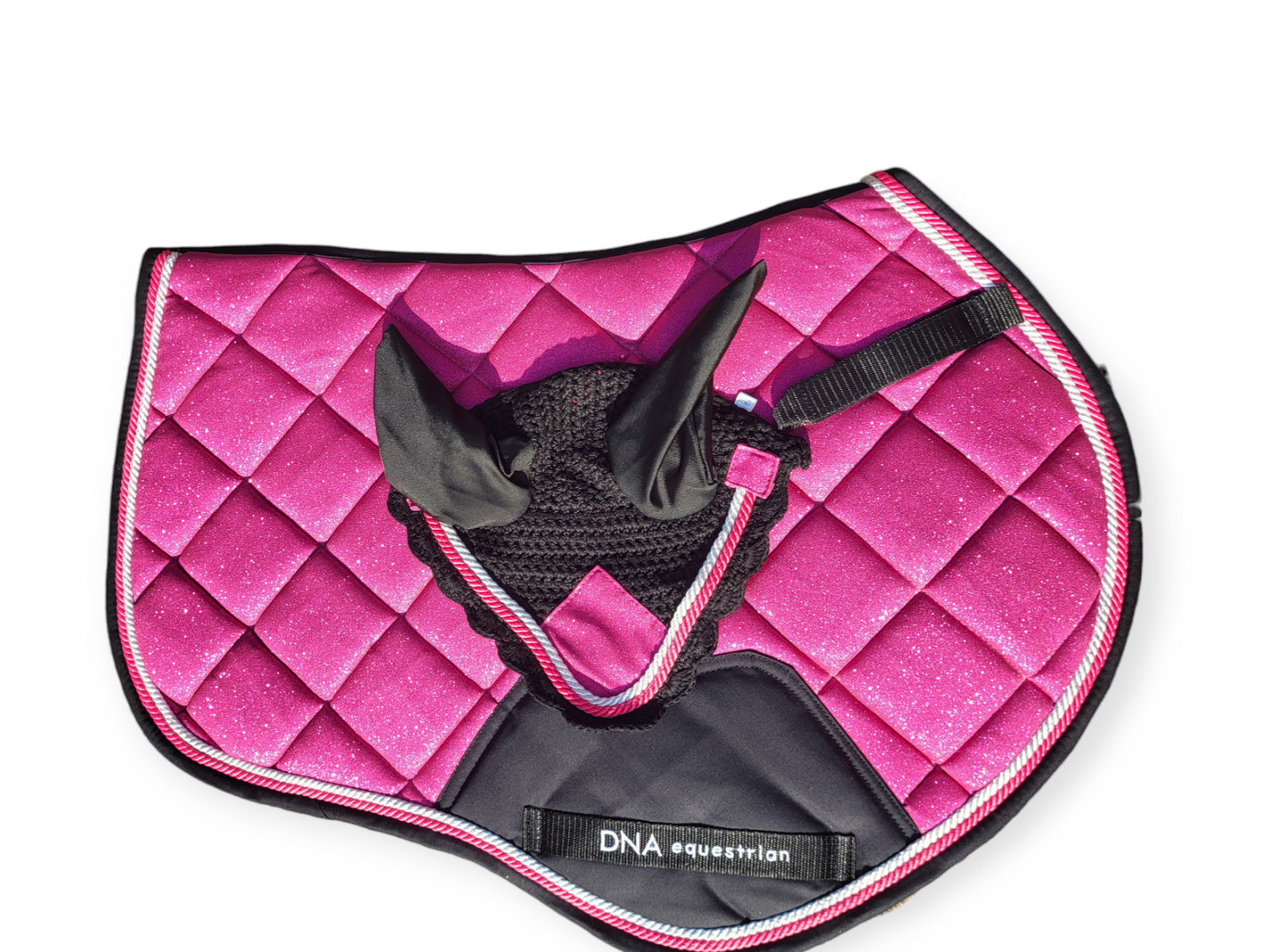 Glitter saddle pad and fly veil set DNA equestrian ltd