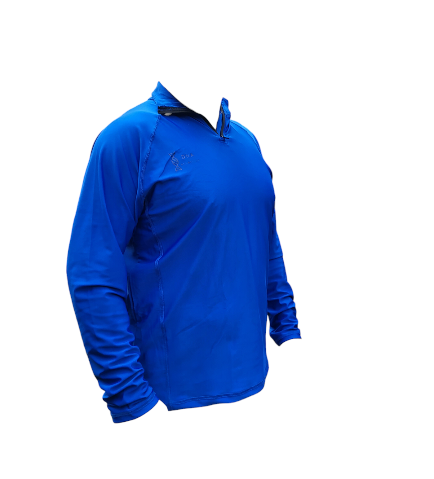 Mens long sleeved summer baselayer in royal blue DNA equestrian ltd