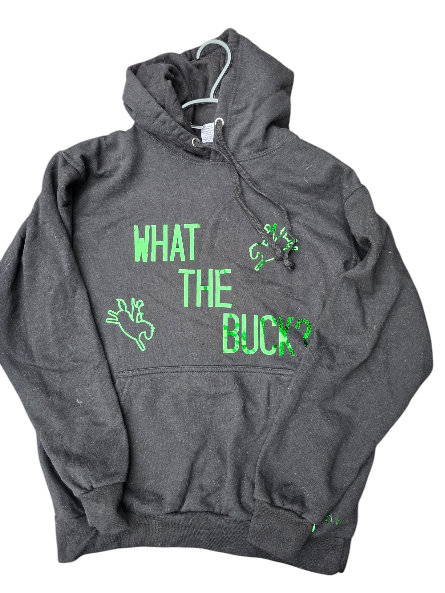 Black "what the Buck?" Unisex hoodie