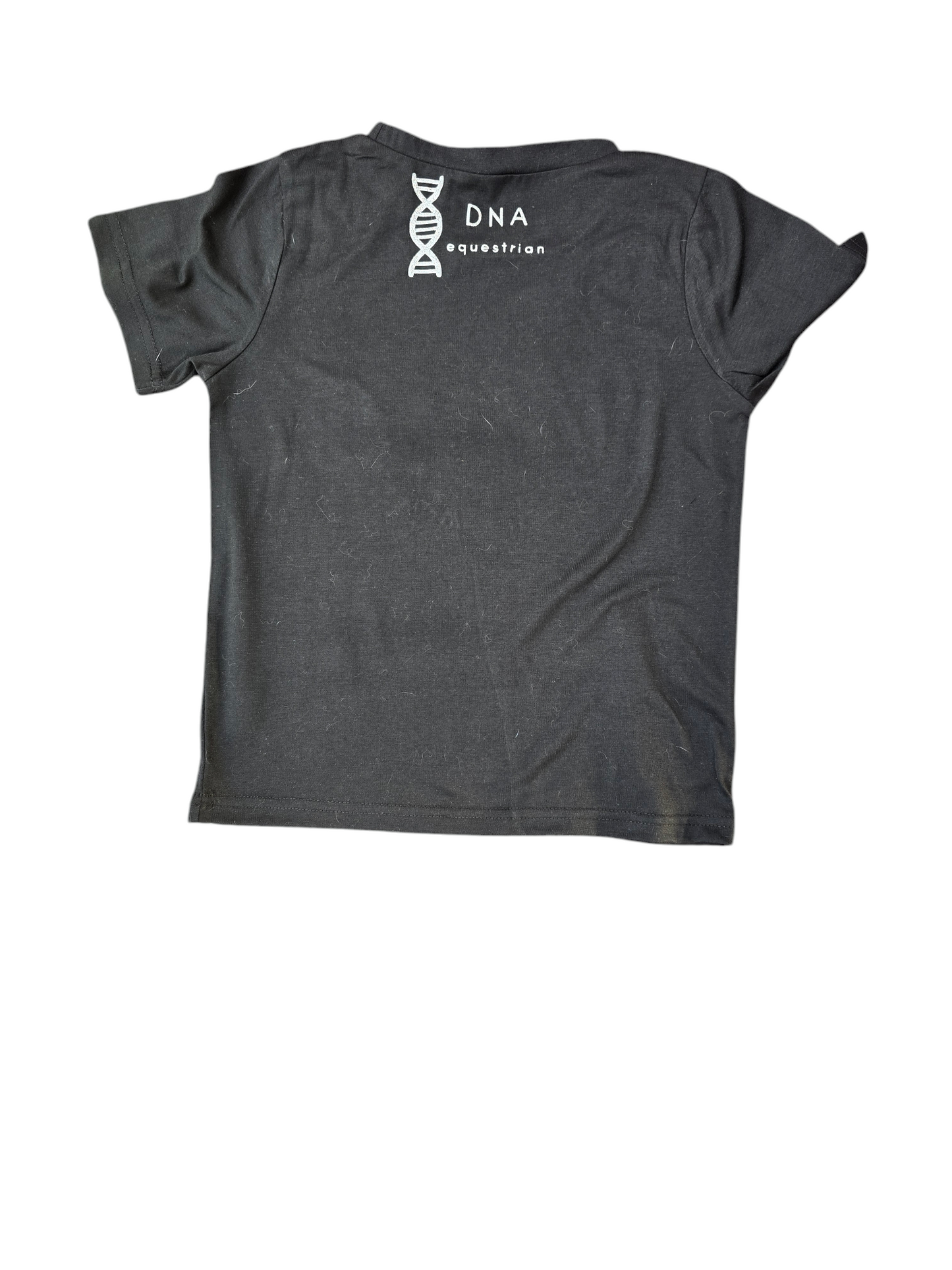 Childrens black rearing horse tshirt