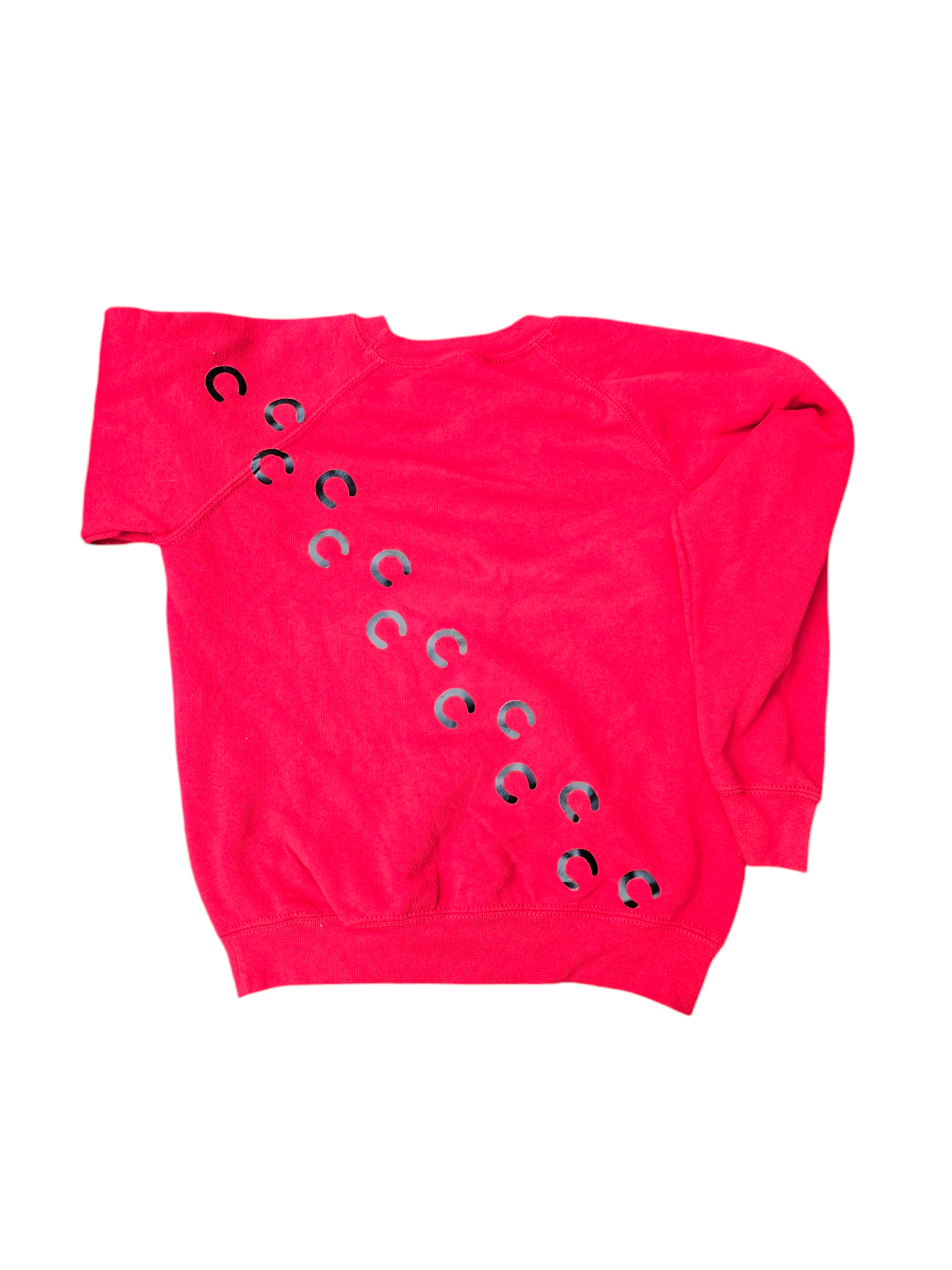 Red childrens sweatshirt with hoof design
