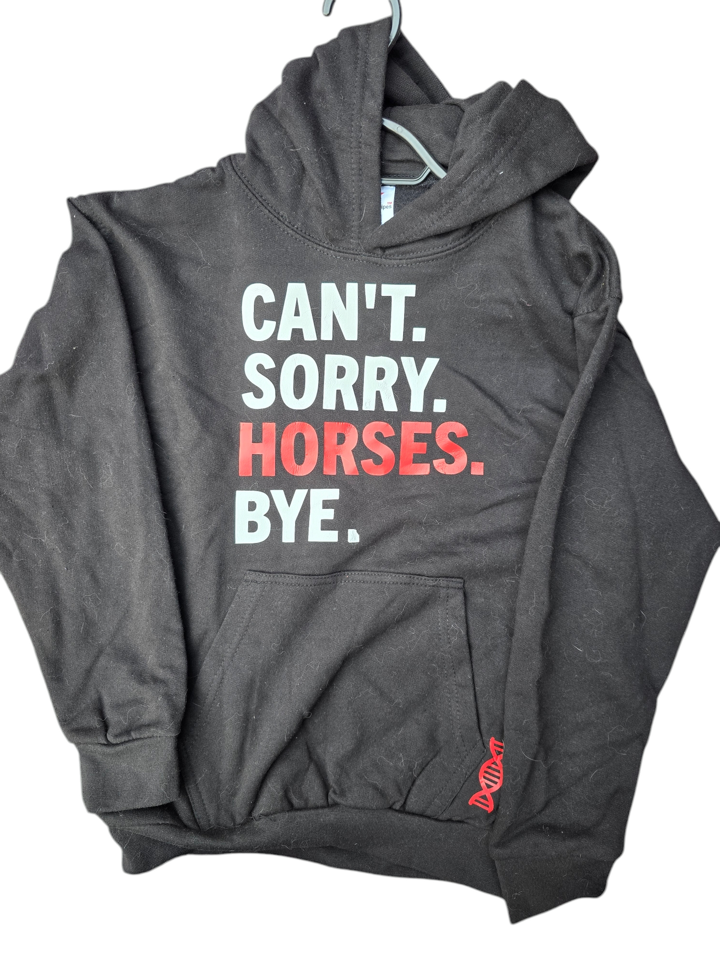 Black childrens slogan hoodie