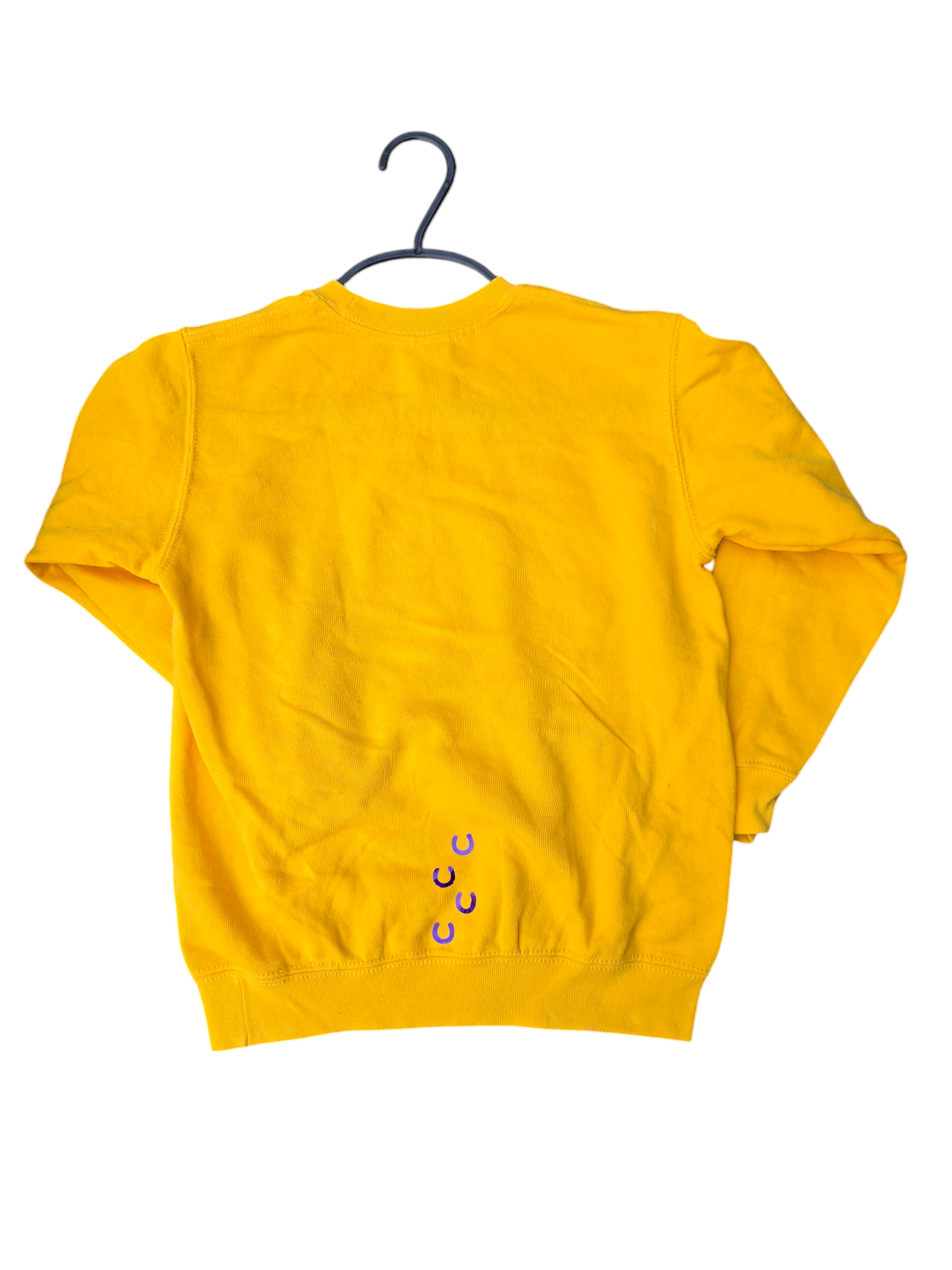 Yellow sweatshirt with rearing horse childrens