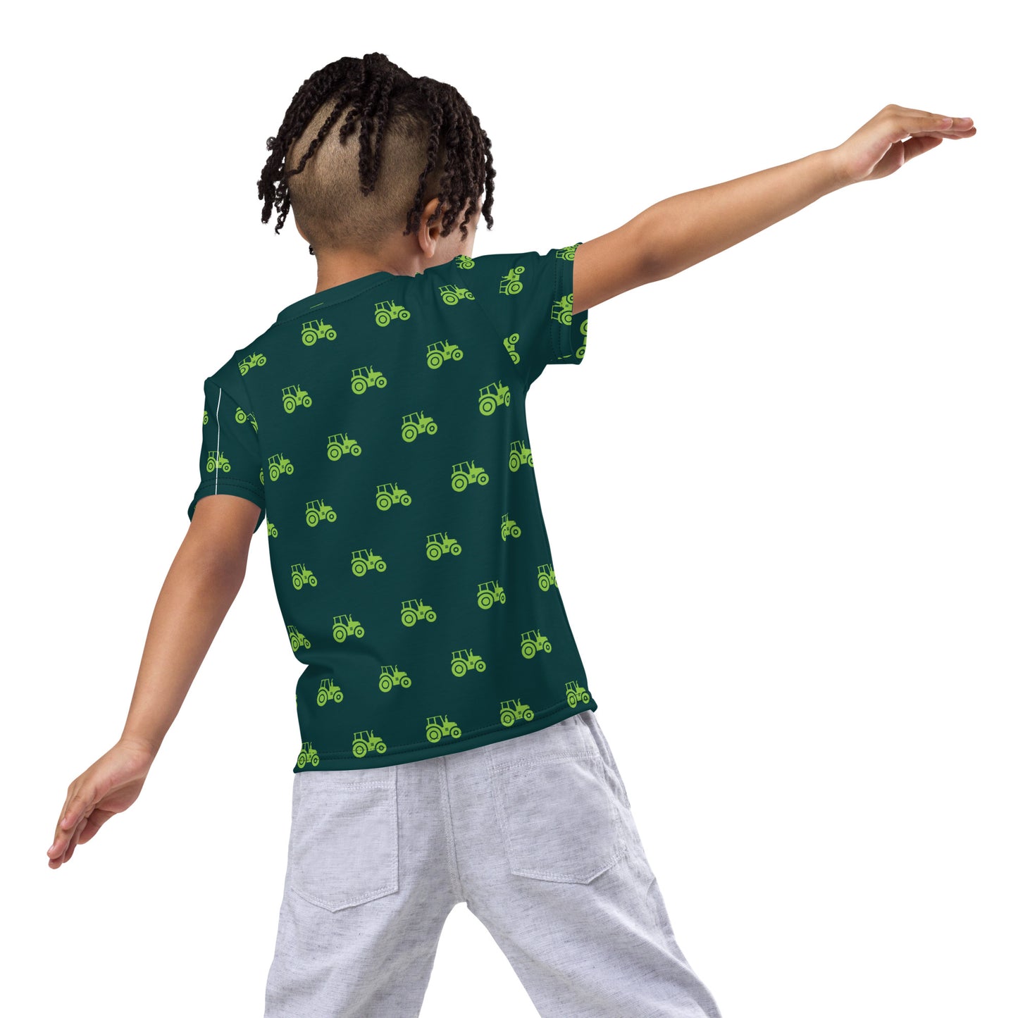 Kids tractor print crew neck t-shirt DNA equestrian ltd