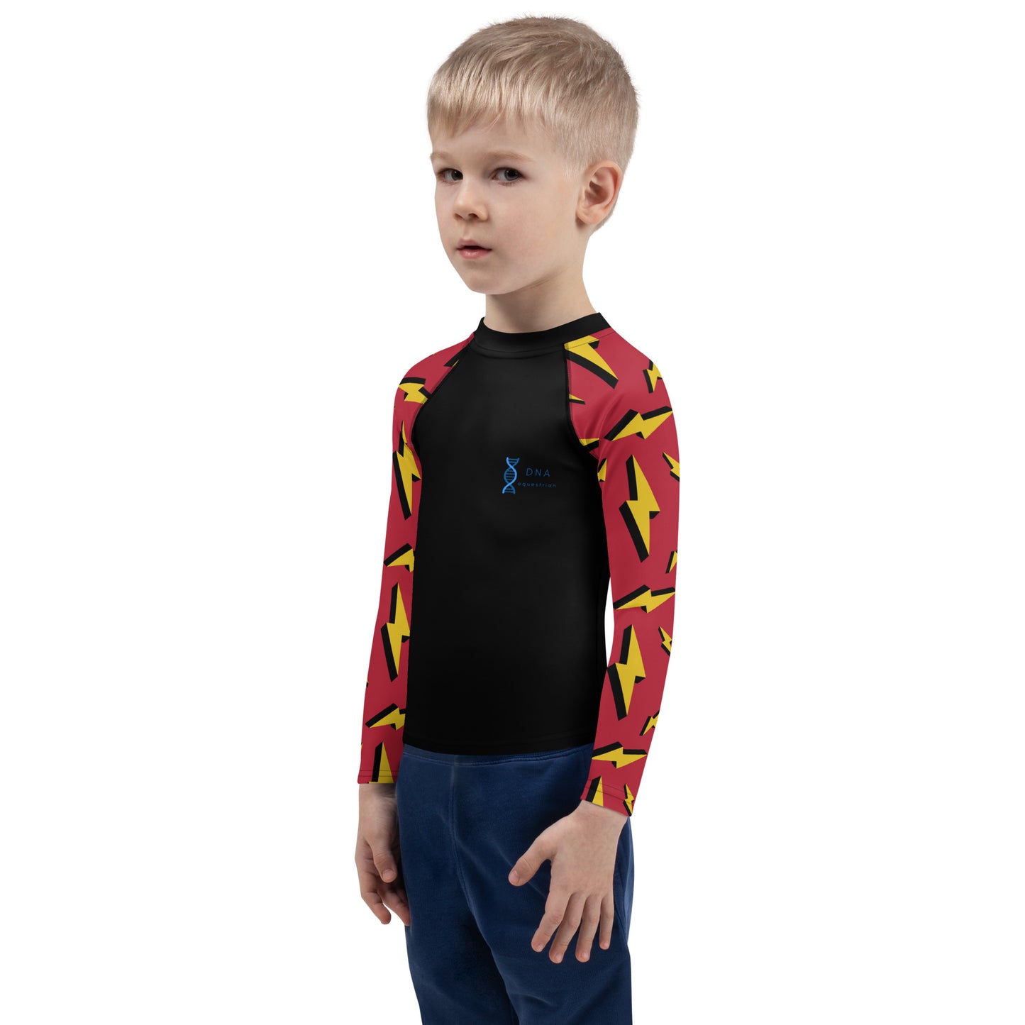 Kids red lightening base layer DNA equestrian ltd