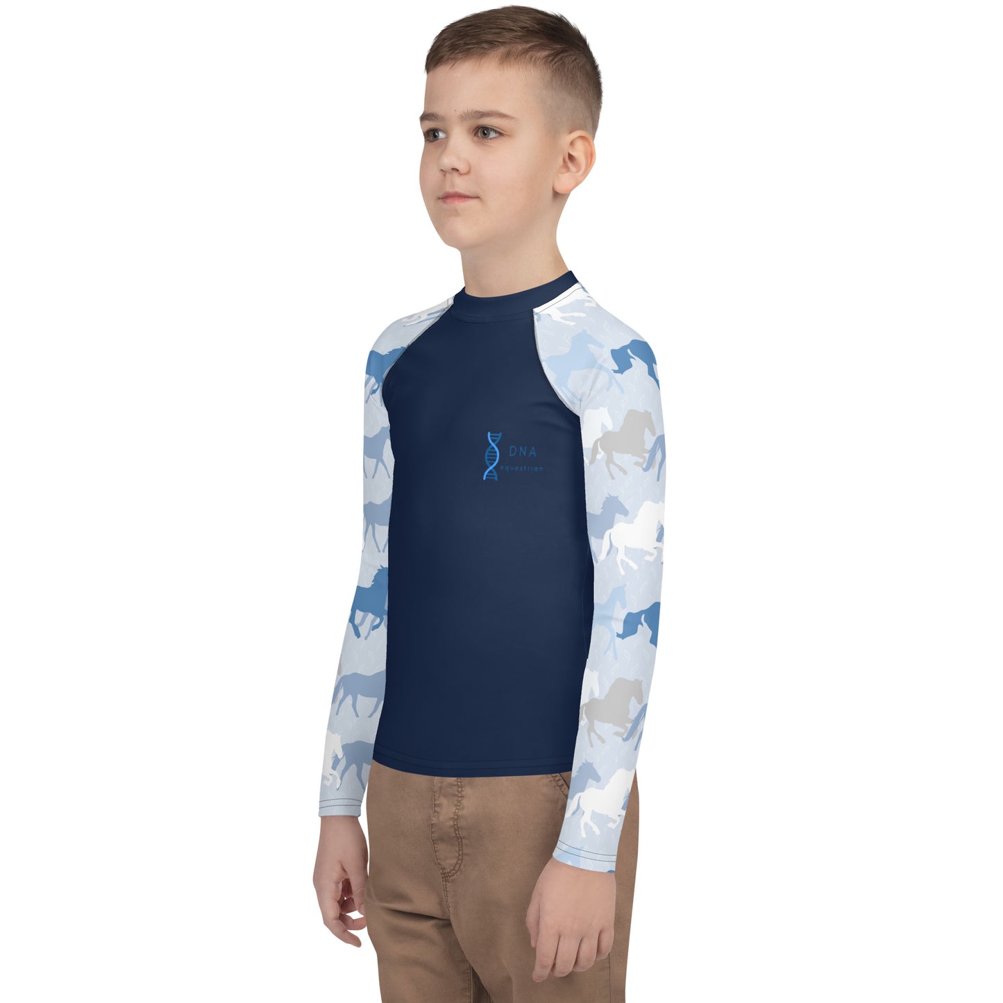 Youth blue horses baselayer DNA equestrian ltd