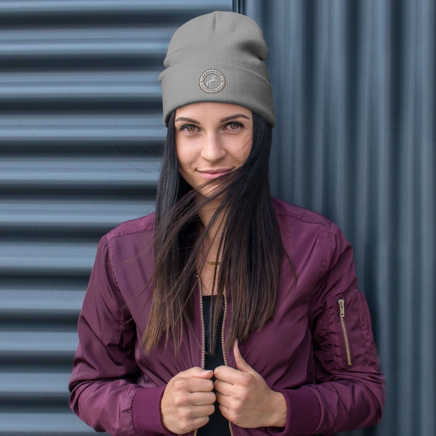 Exhausted equestrian club Embroidered Beanie