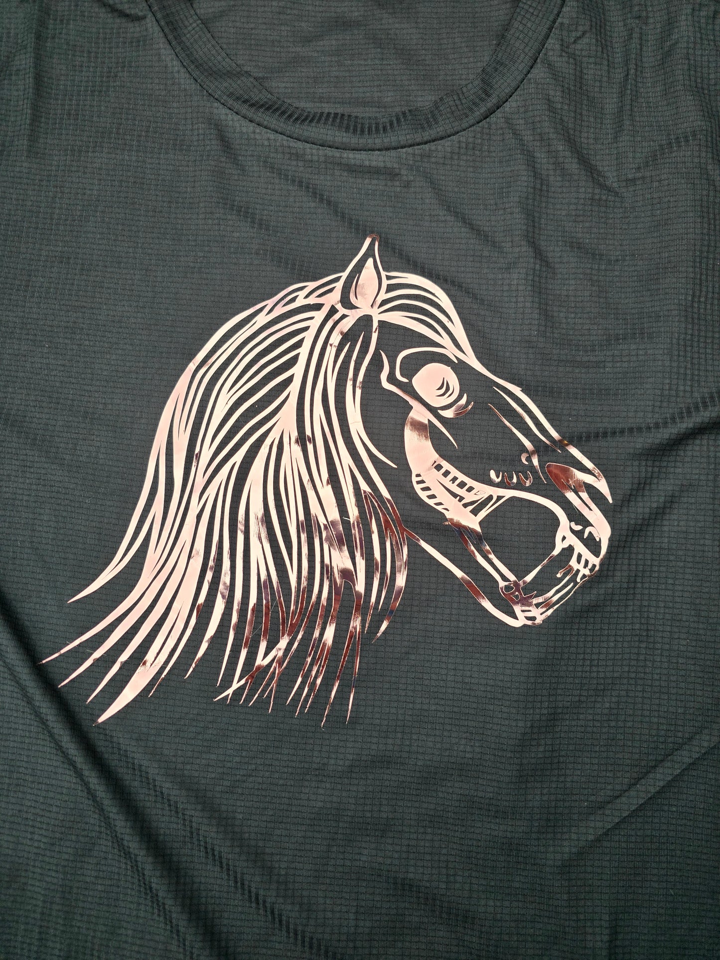 horse skull equestrian black unisex adult t-shirt