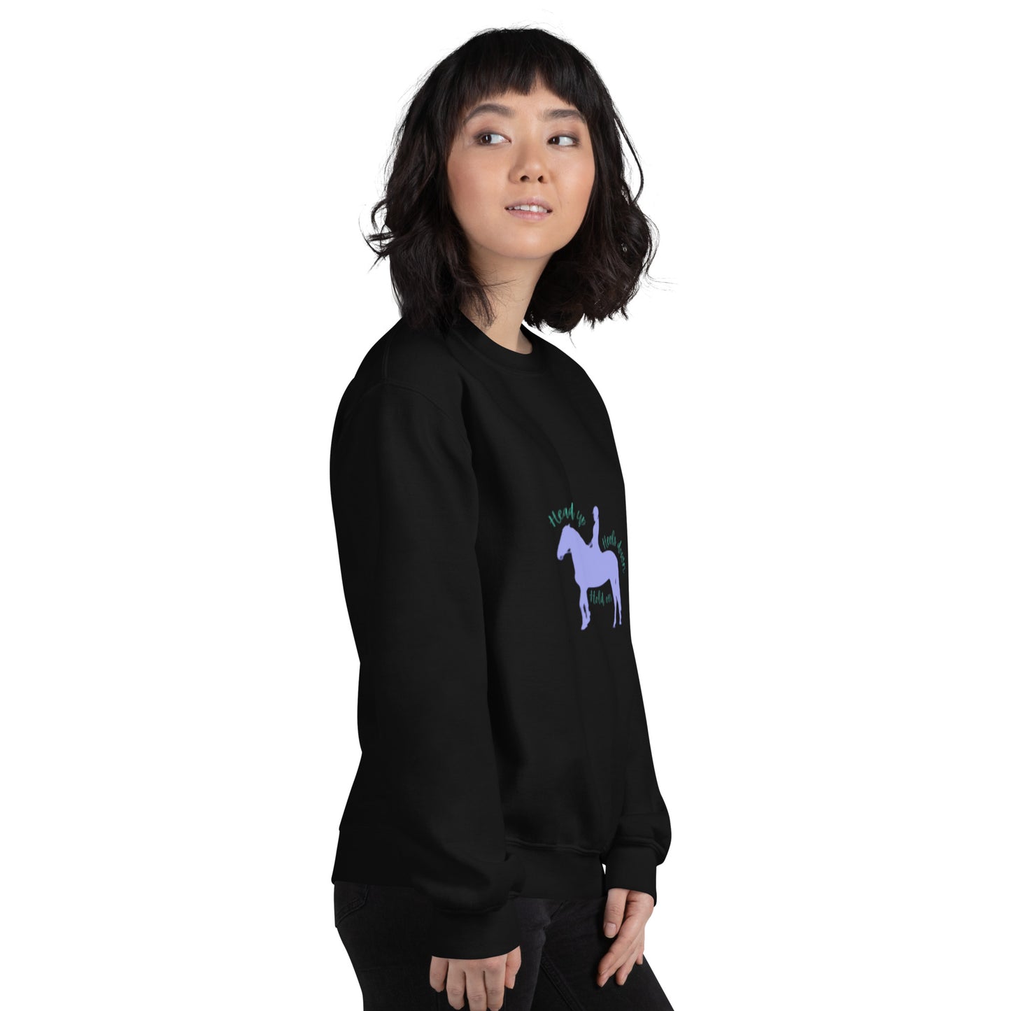 'Head up, heels down' Unisex Sweatshirt DNA equestrian ltd