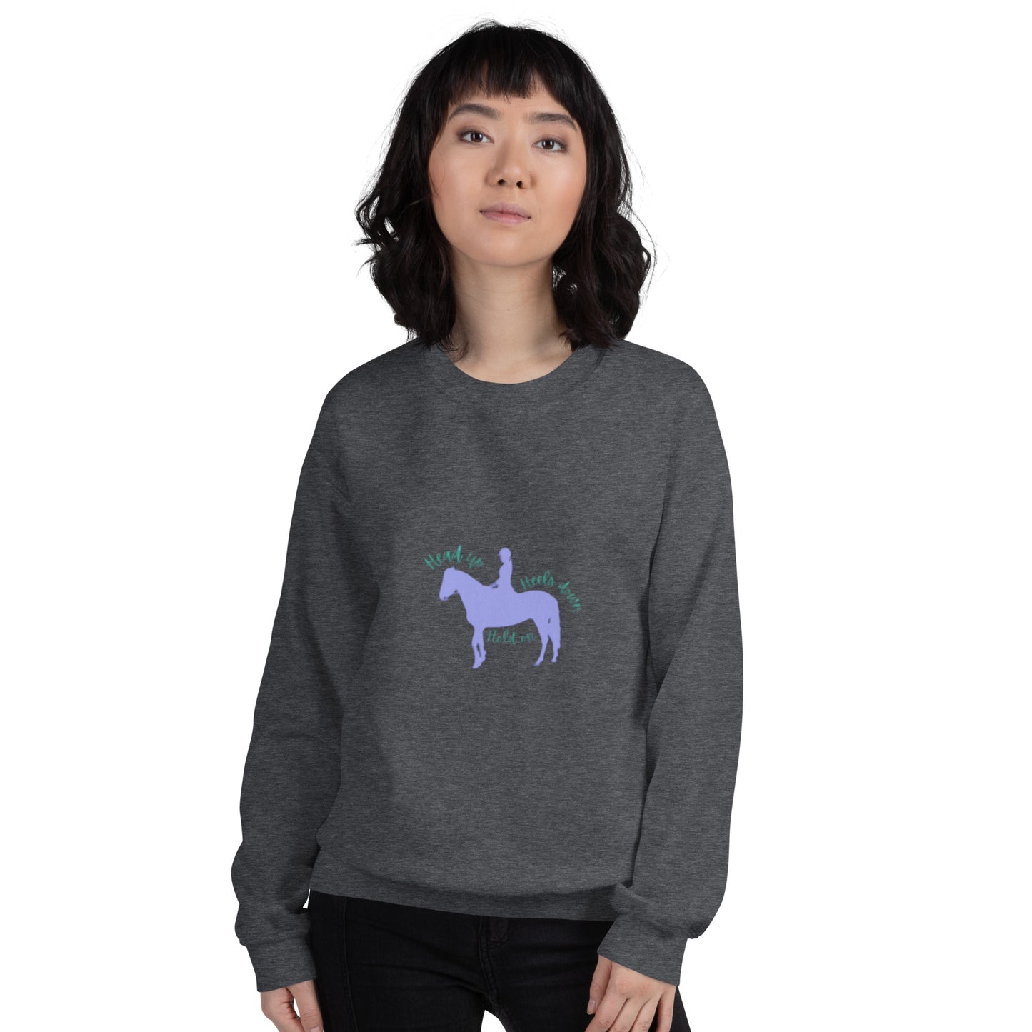 'Head up, heels down' Unisex Sweatshirt DNA equestrian ltd