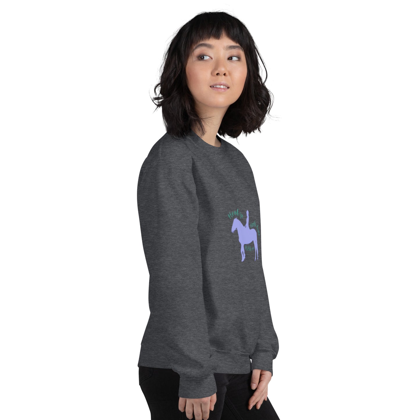 'Head up, heels down' Unisex Sweatshirt DNA equestrian ltd