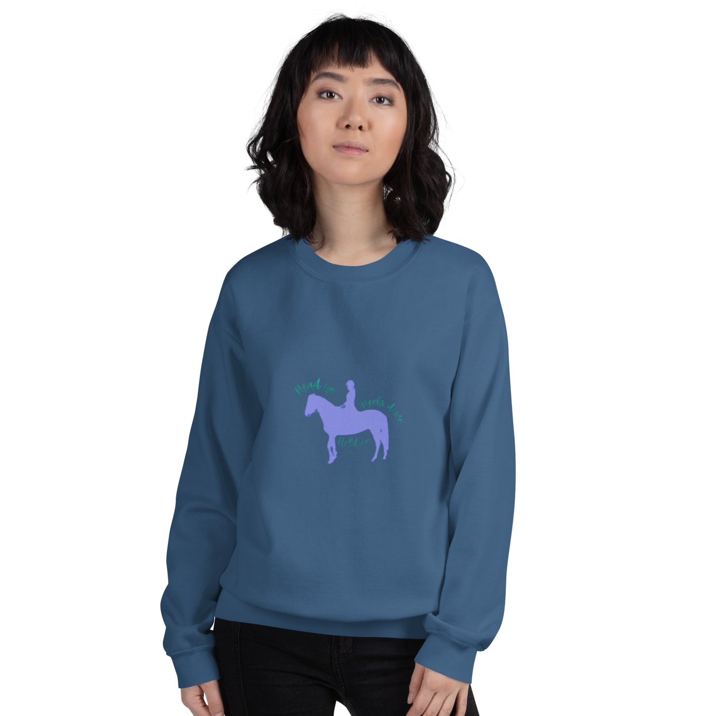 'Head up, heels down' Unisex Sweatshirt DNA equestrian ltd