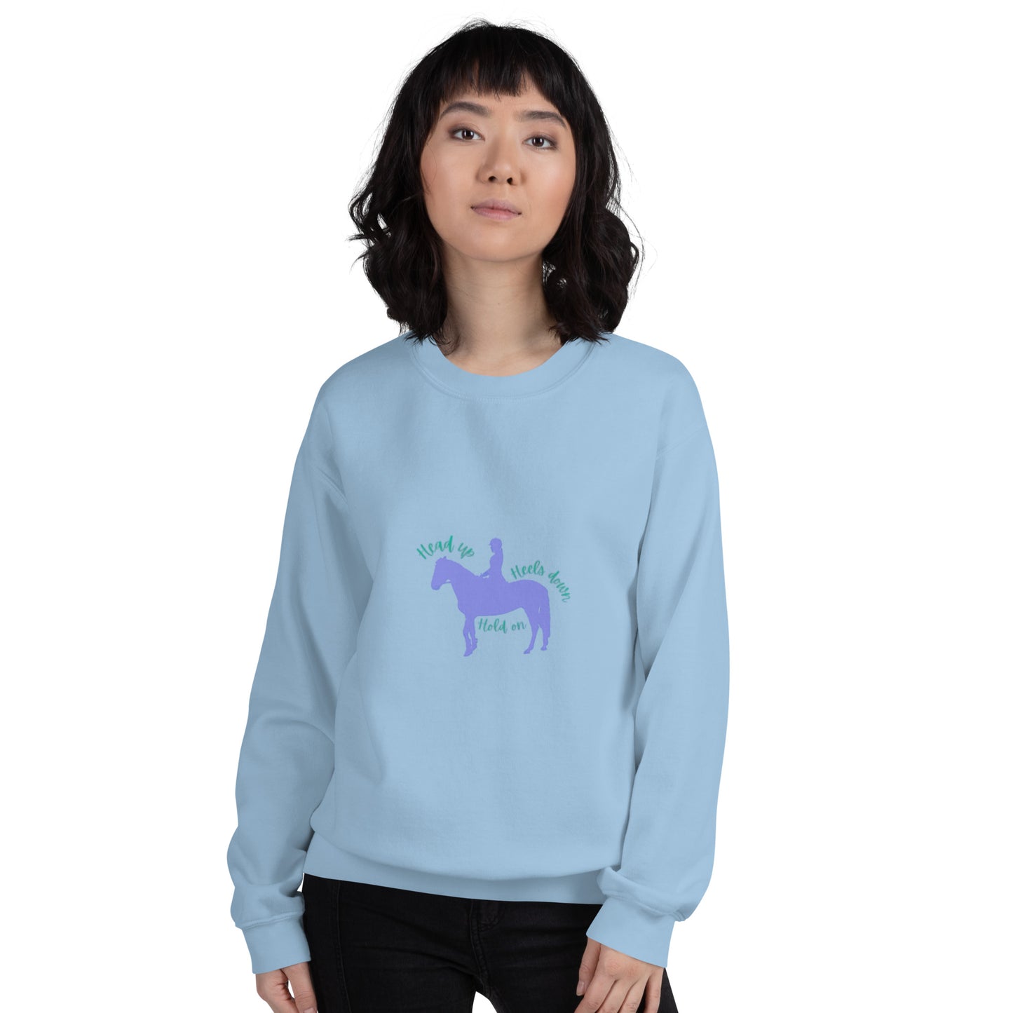 'Head up, heels down' Unisex Sweatshirt DNA equestrian ltd