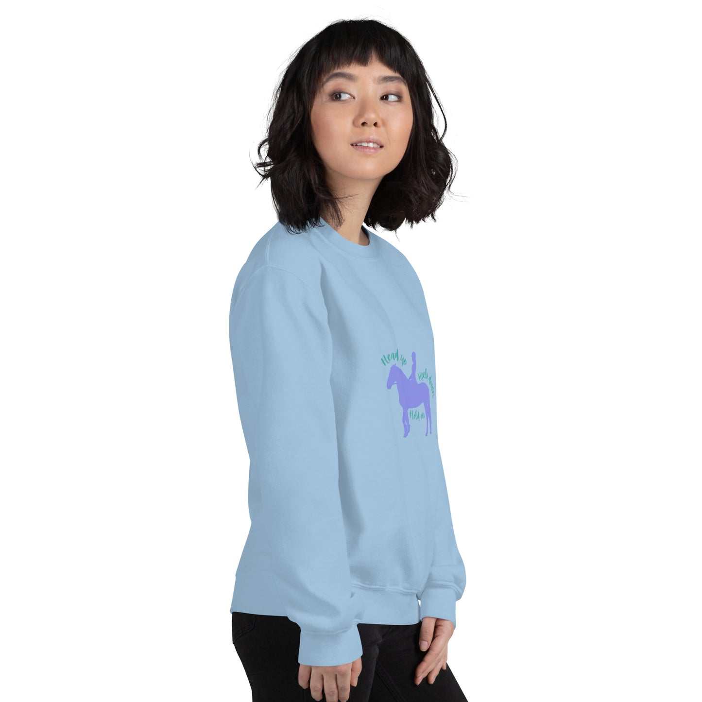 'Head up, heels down' Unisex Sweatshirt DNA equestrian ltd