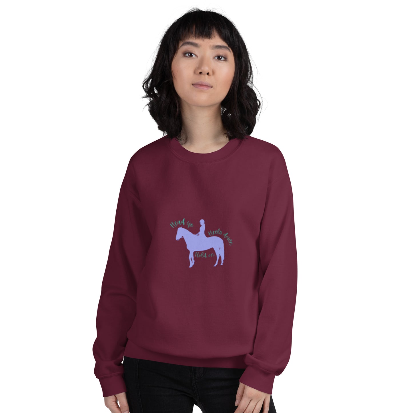 'Head up, heels down' Unisex Sweatshirt DNA equestrian ltd