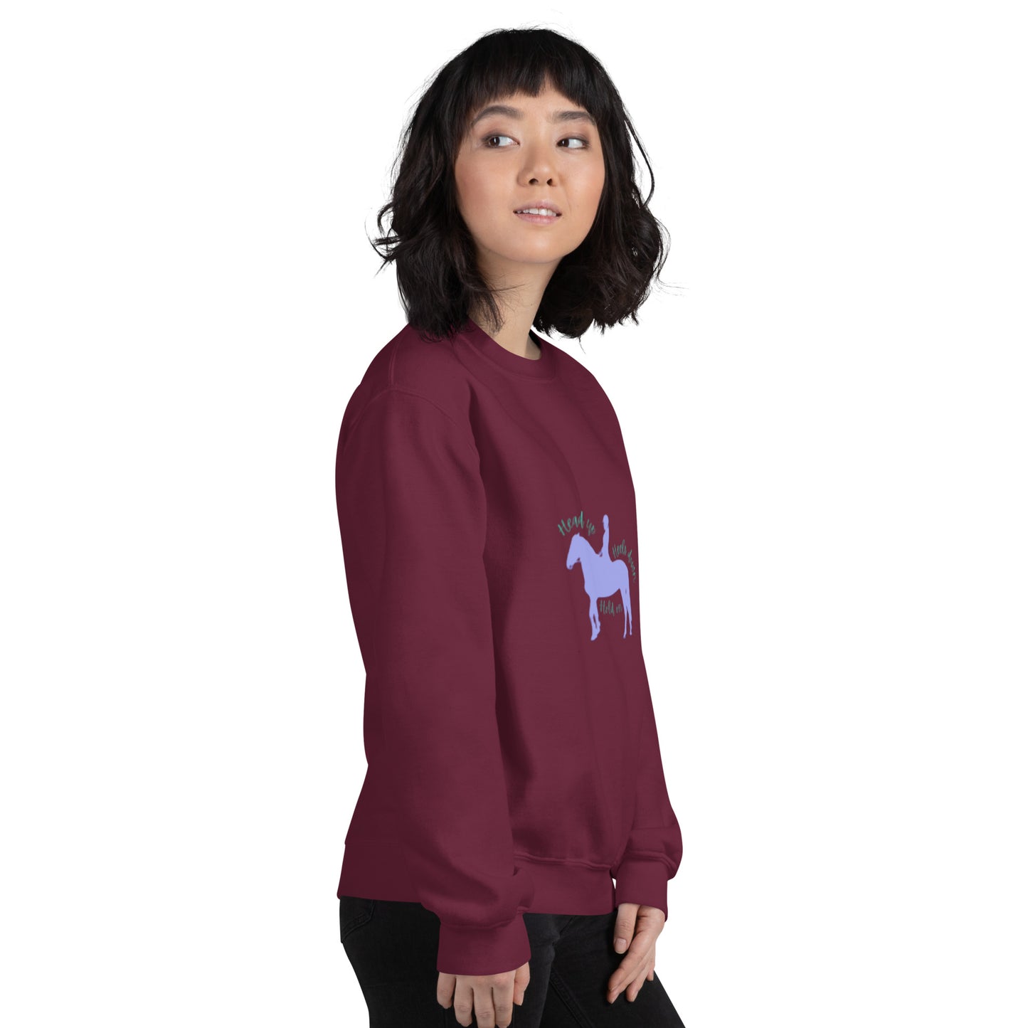 'Head up, heels down' Unisex Sweatshirt DNA equestrian ltd