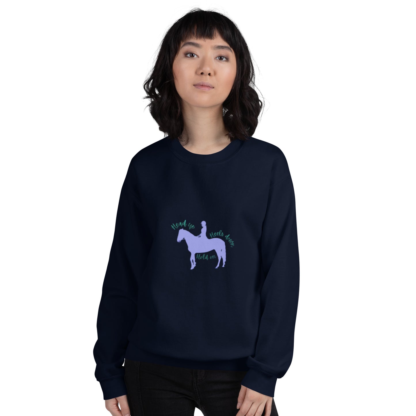 'Head up, heels down' Unisex Sweatshirt DNA equestrian ltd