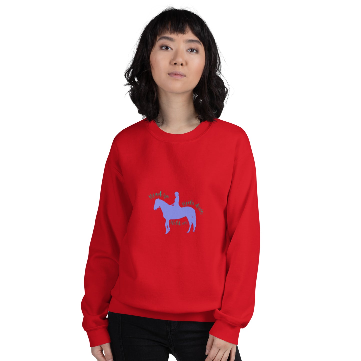 'Head up, heels down' Unisex Sweatshirt DNA equestrian ltd