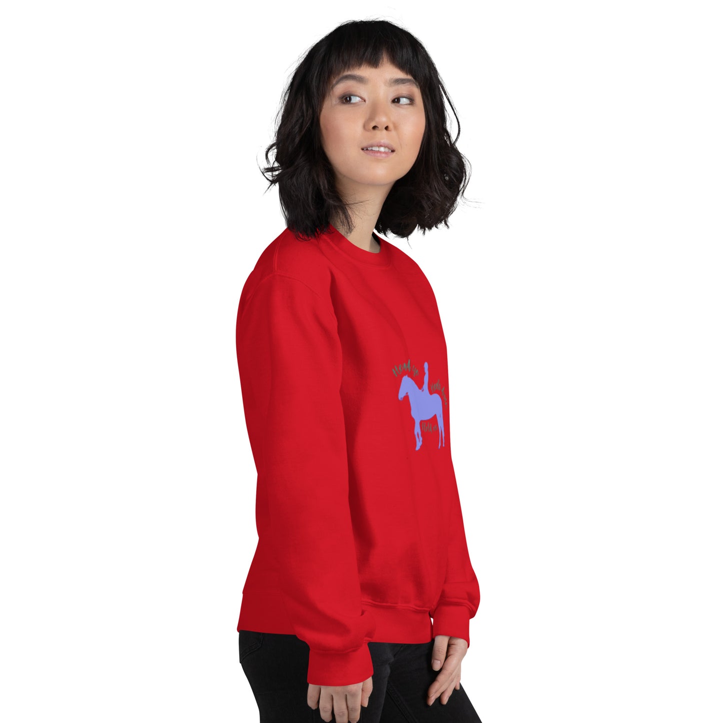 'Head up, heels down' Unisex Sweatshirt DNA equestrian ltd