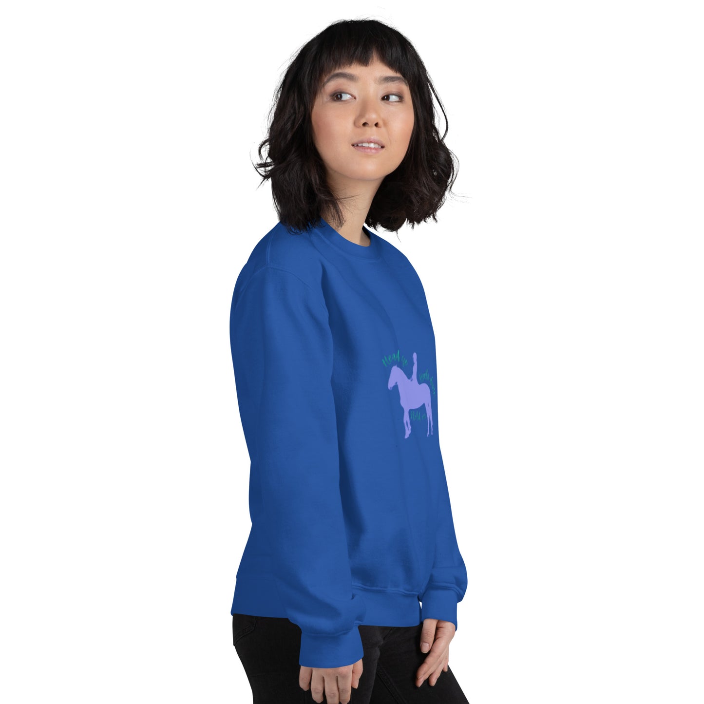 'Head up, heels down' Unisex Sweatshirt DNA equestrian ltd