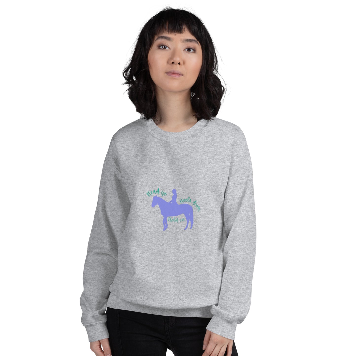 'Head up, heels down' Unisex Sweatshirt DNA equestrian ltd
