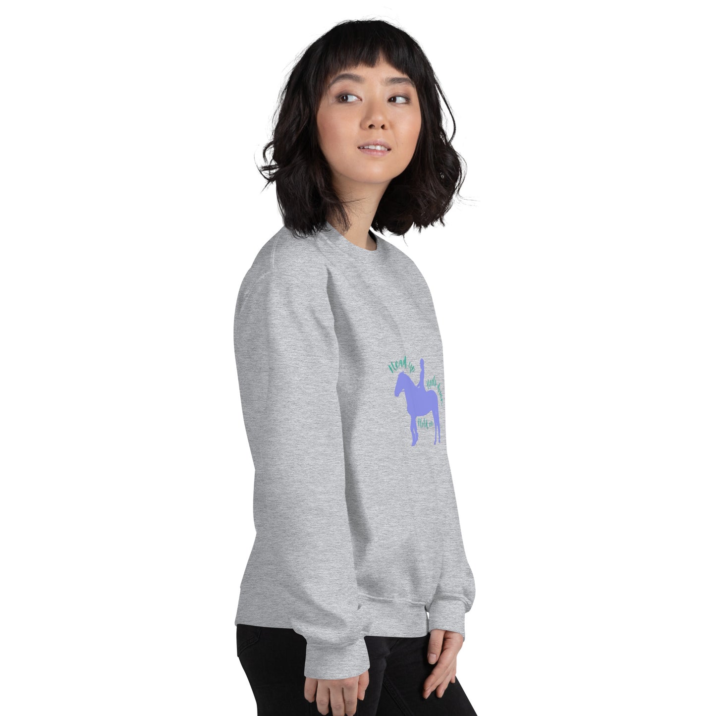 'Head up, heels down' Unisex Sweatshirt DNA equestrian ltd