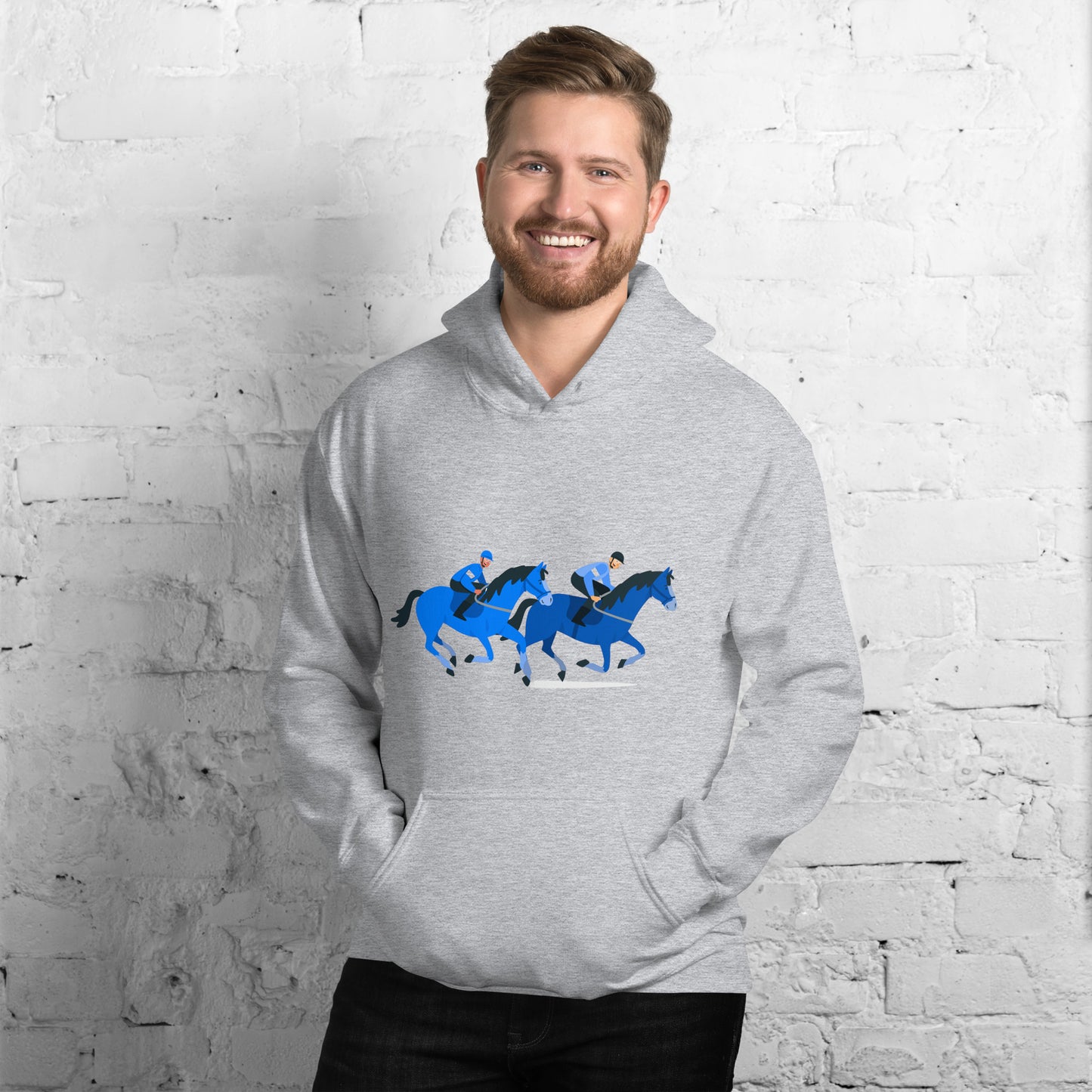 Blue horses hoodie DNA equestrian ltd