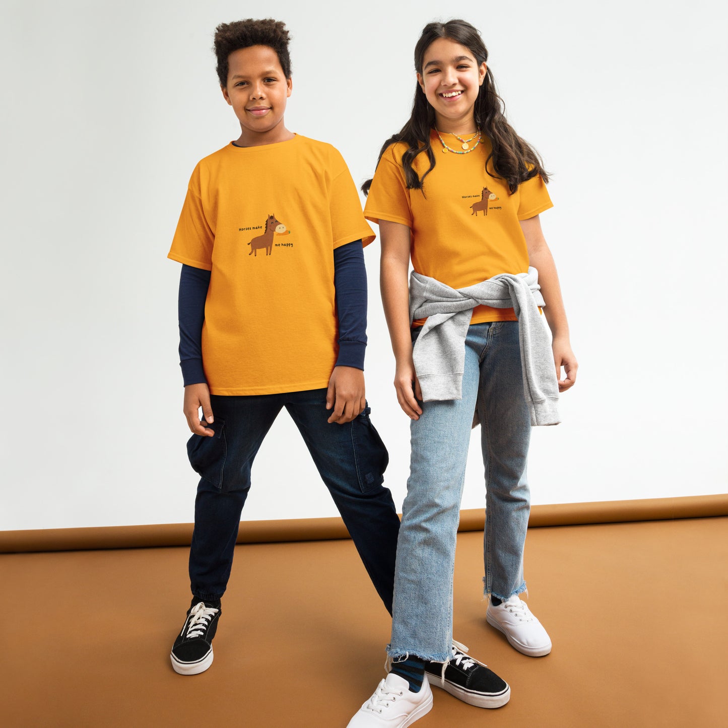 Youth classic tee 'horses make me' DNA equestrian ltd