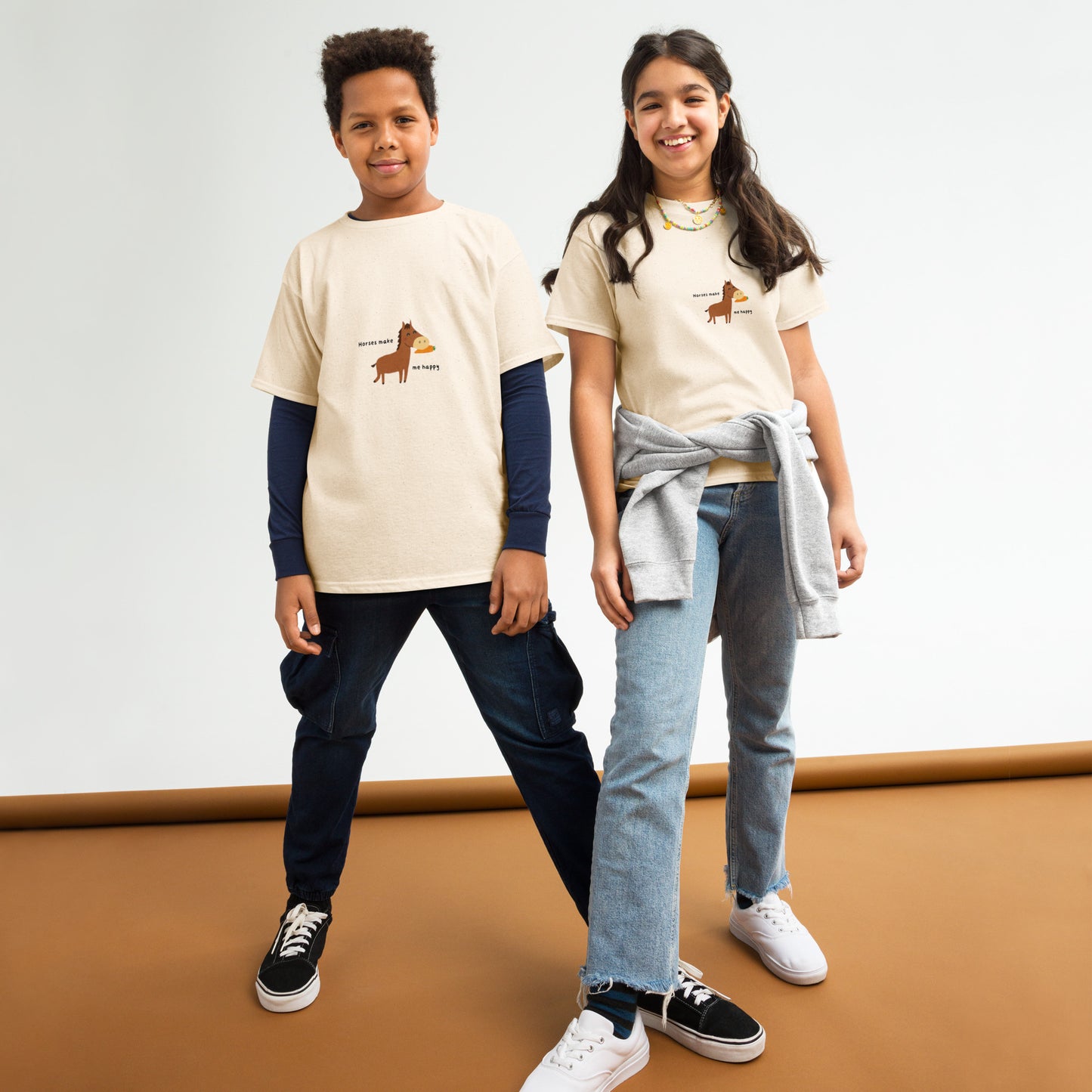 Youth classic tee 'horses make me' DNA equestrian ltd