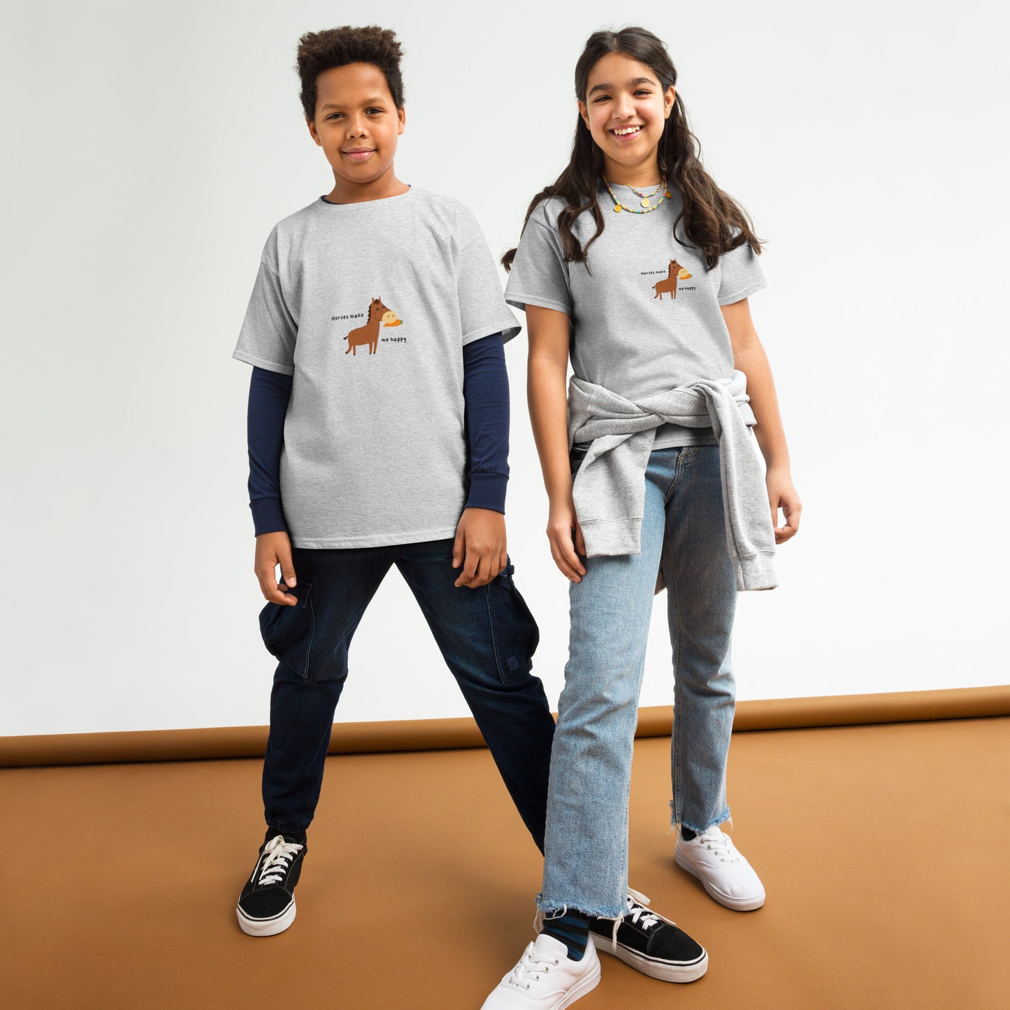 Youth classic tee 'horses make me' DNA equestrian ltd
