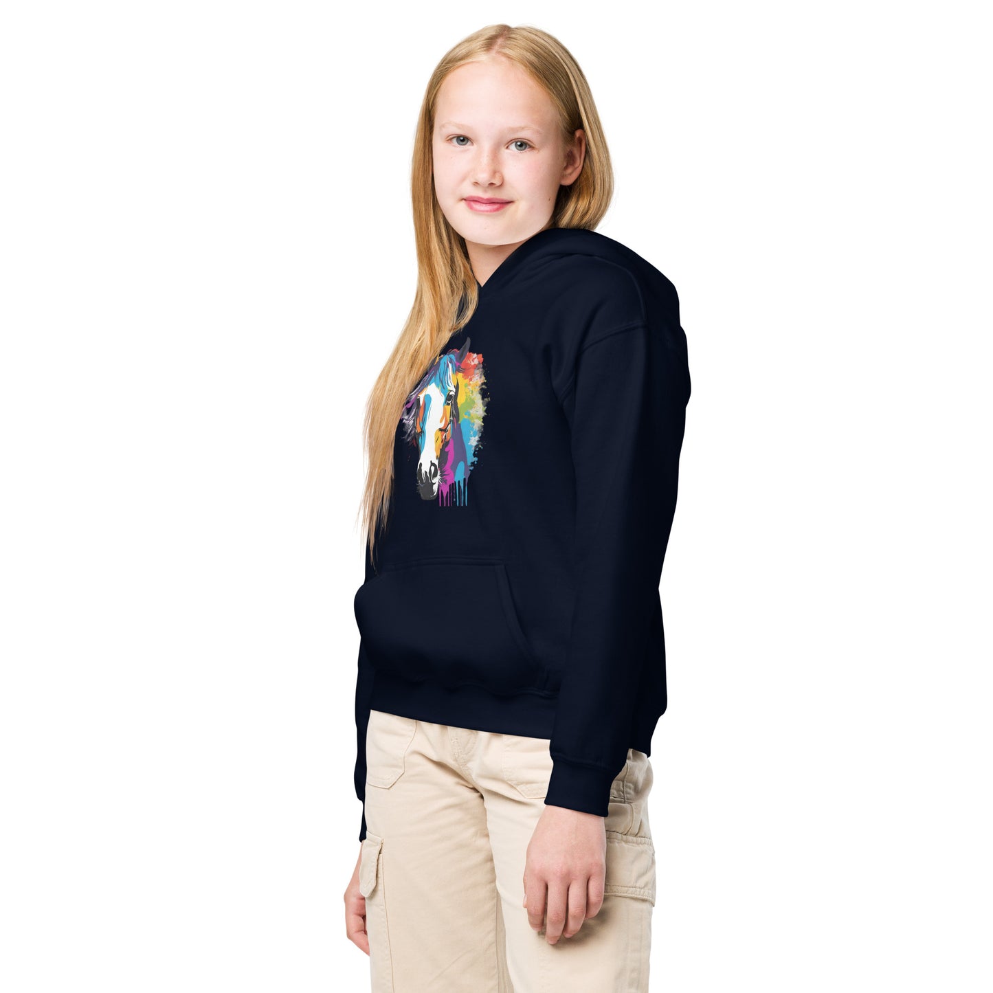 Colourful horse Youth heavy blend hoodie DNA equestrian ltd