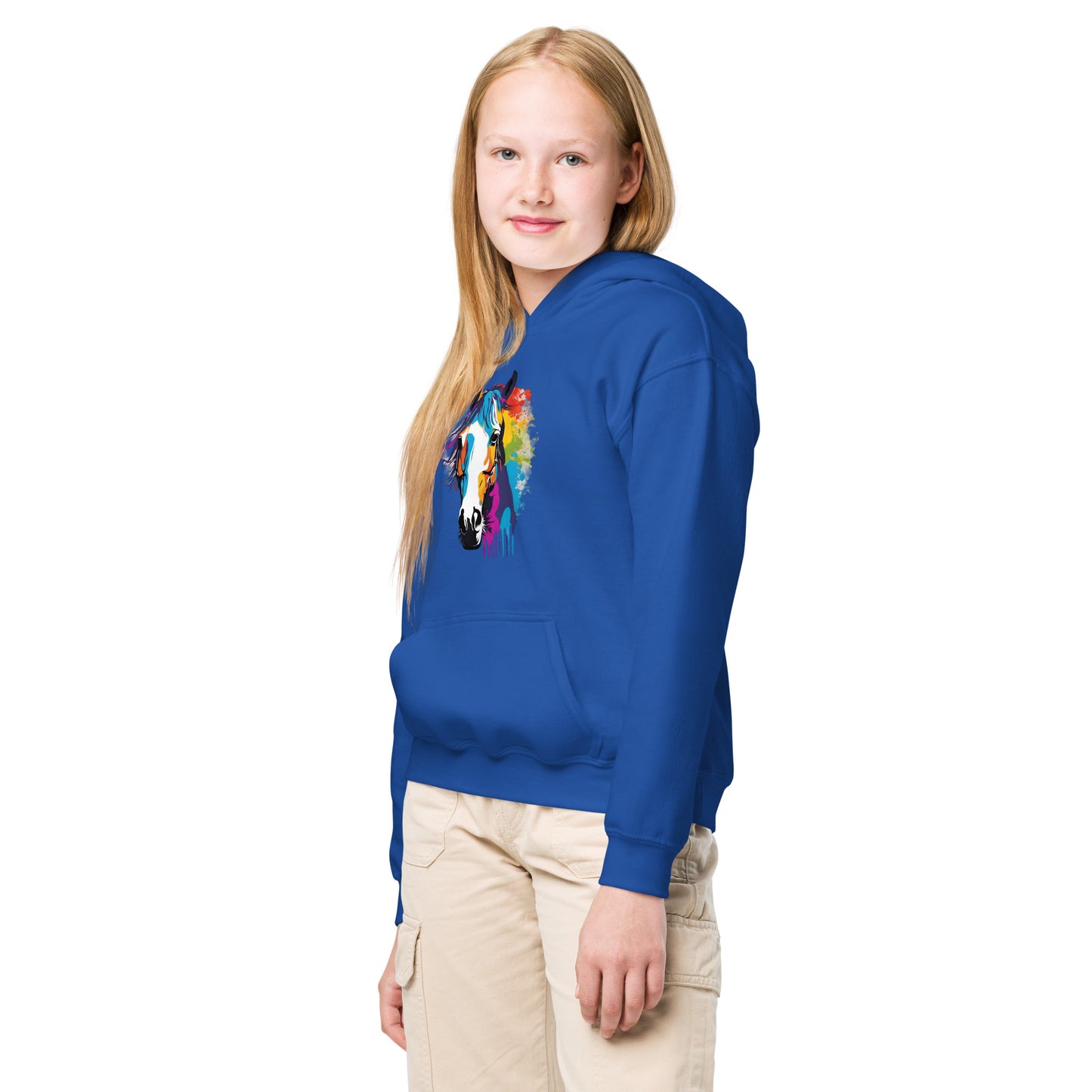 Colourful horse Youth heavy blend hoodie DNA equestrian ltd