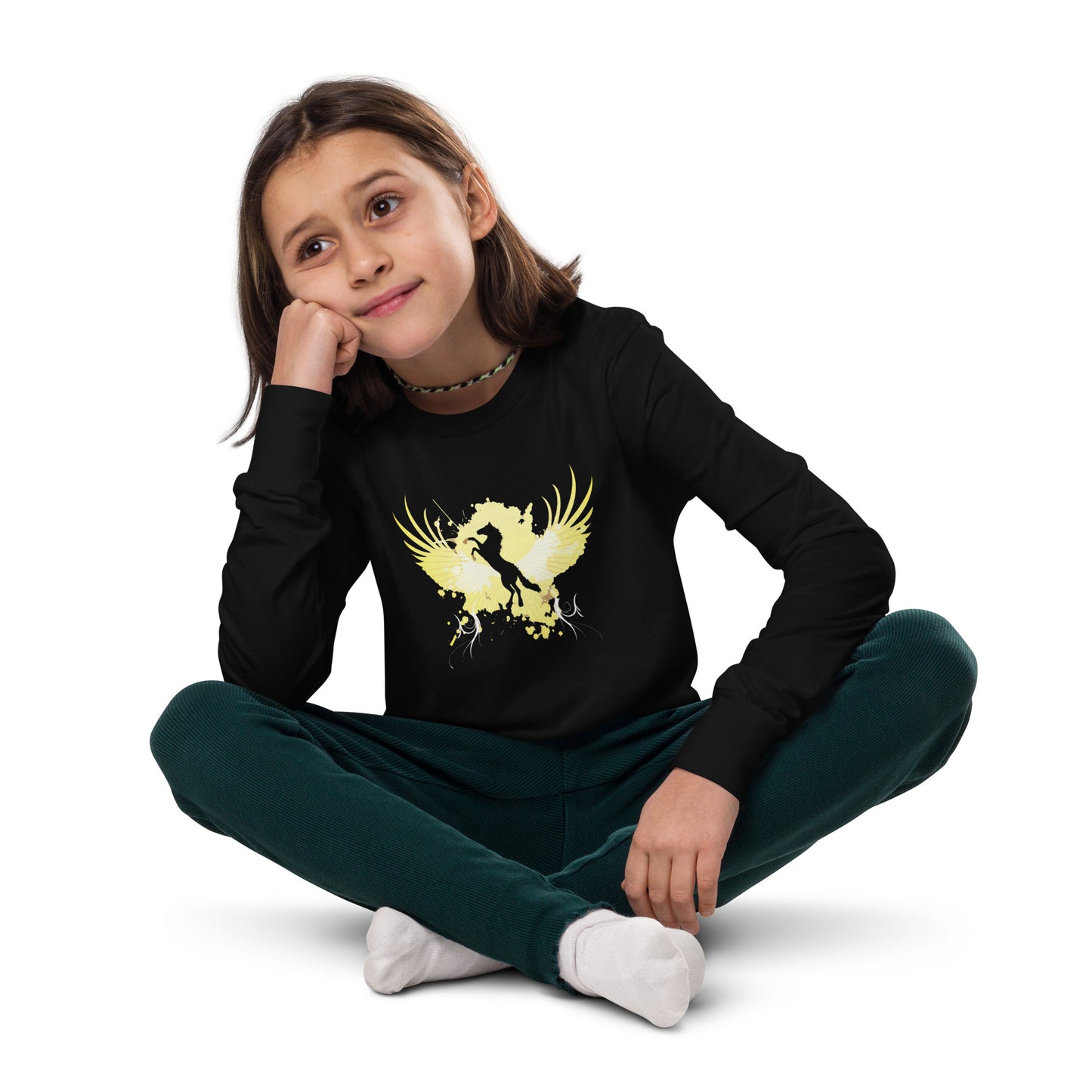 Youth horse graphic long sleeve tee DNA equestrian ltd