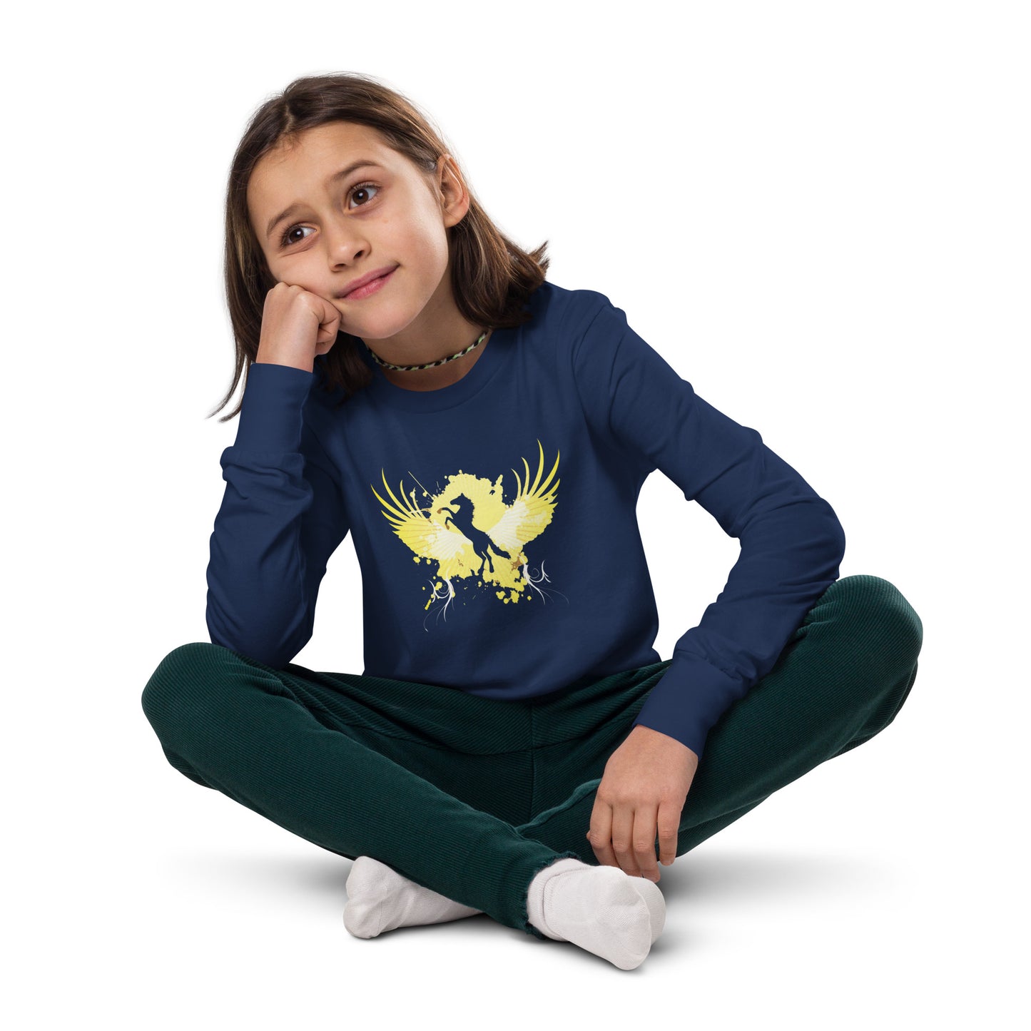 Youth horse graphic long sleeve tee DNA equestrian ltd