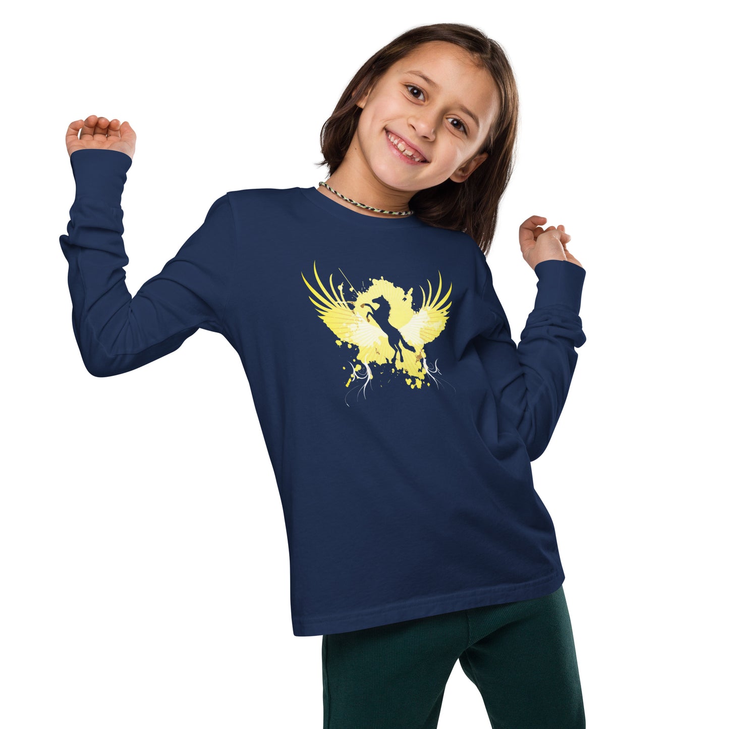 Youth horse graphic long sleeve tee DNA equestrian ltd