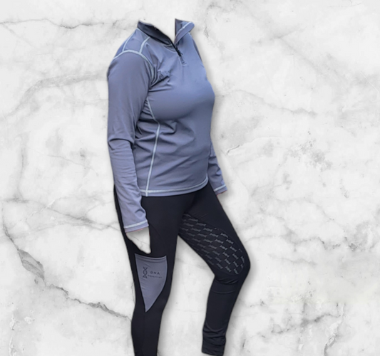 Grey ladies baselayer DNA equestrian ltd