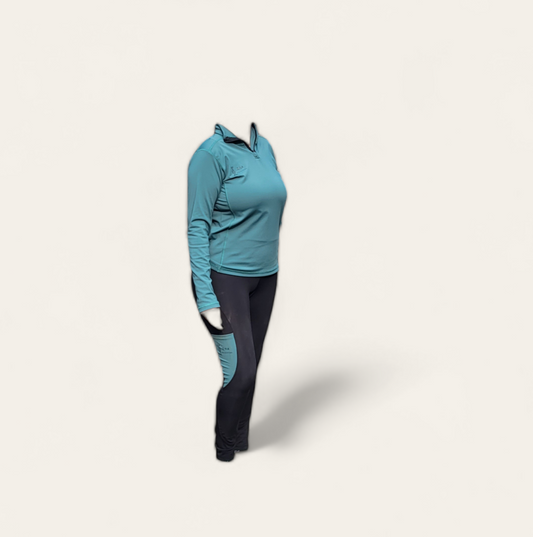 Green ladies baselayer DNA equestrian ltd