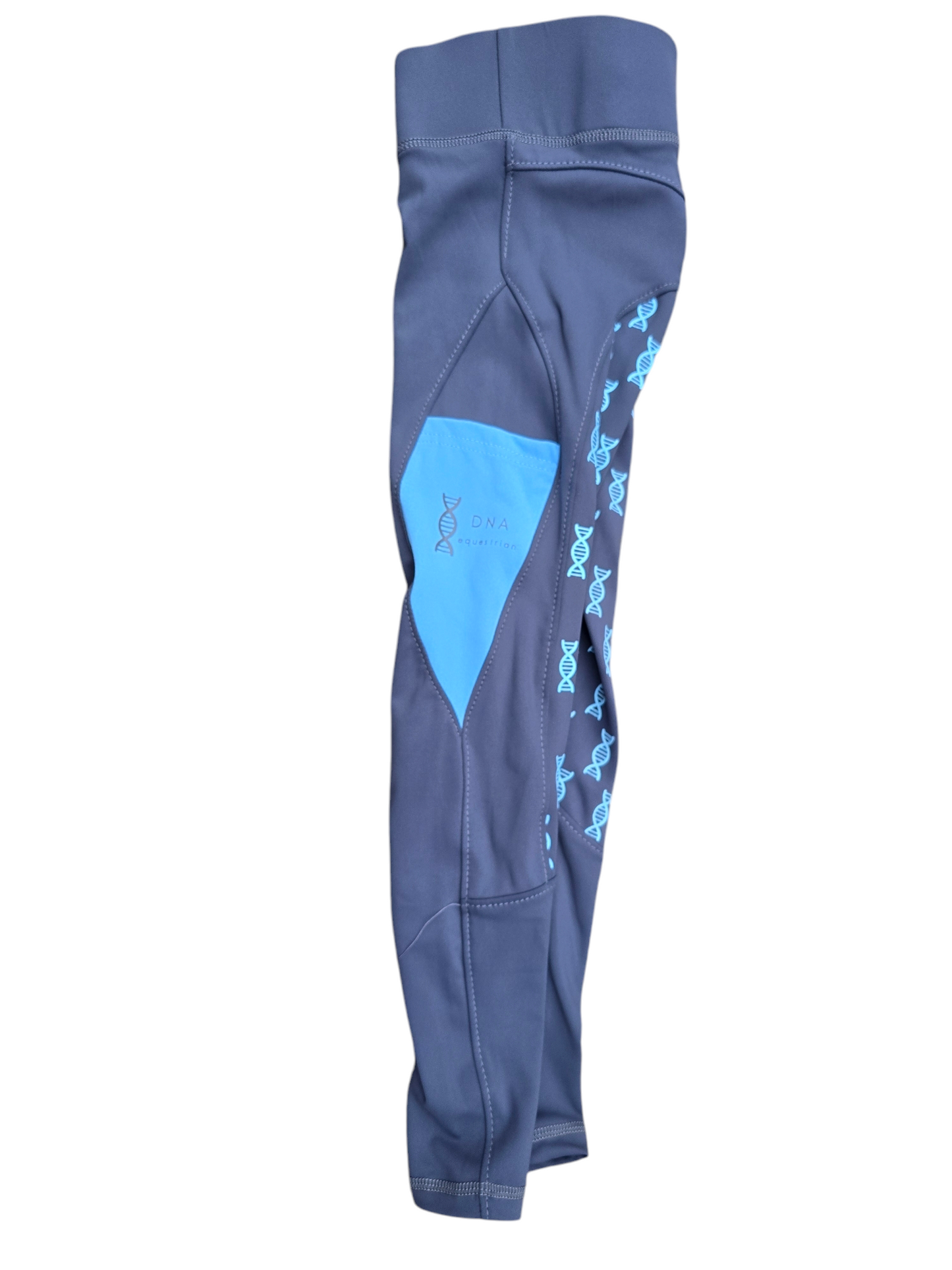 Childrens grey with blue riding tights