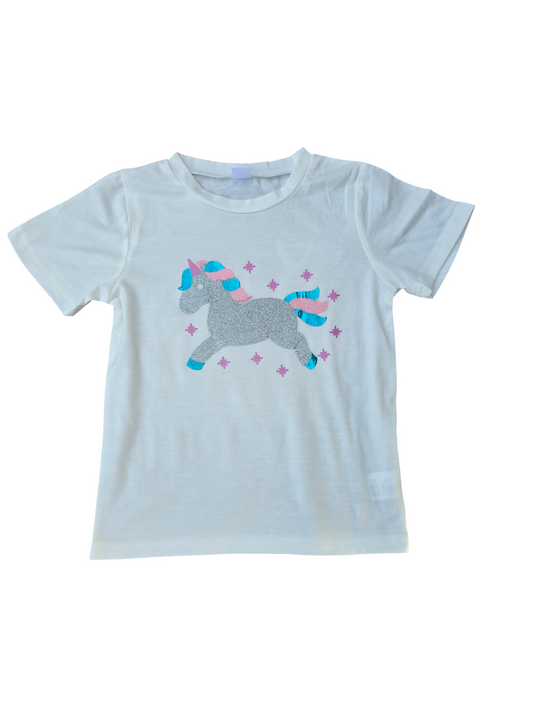 Childrens cream magic colour change tshirt