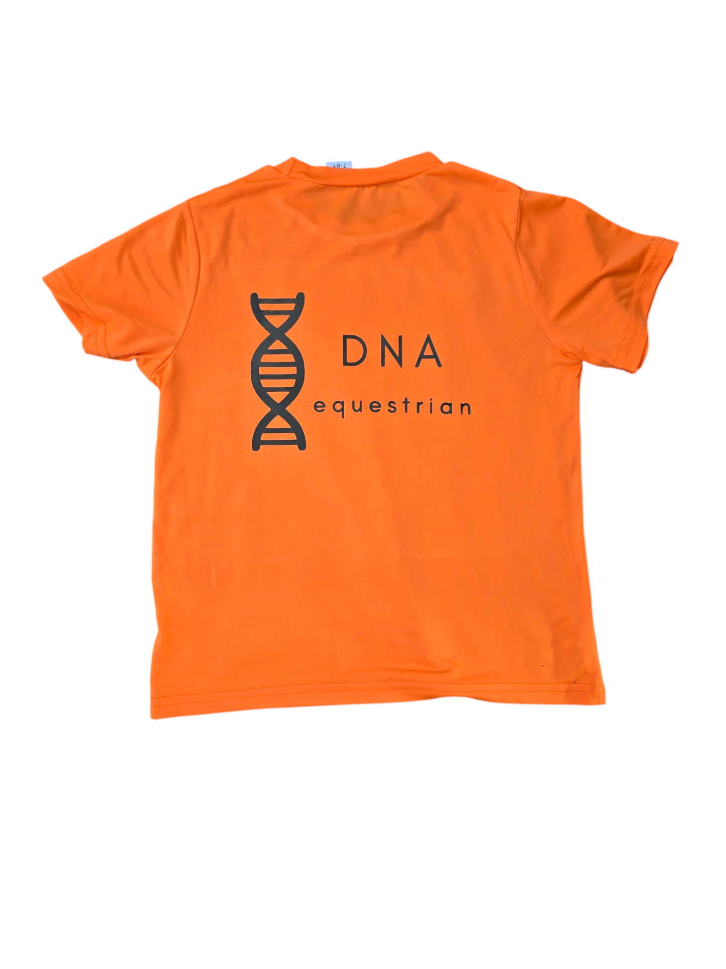 Childrens orange tshirt with black horse design