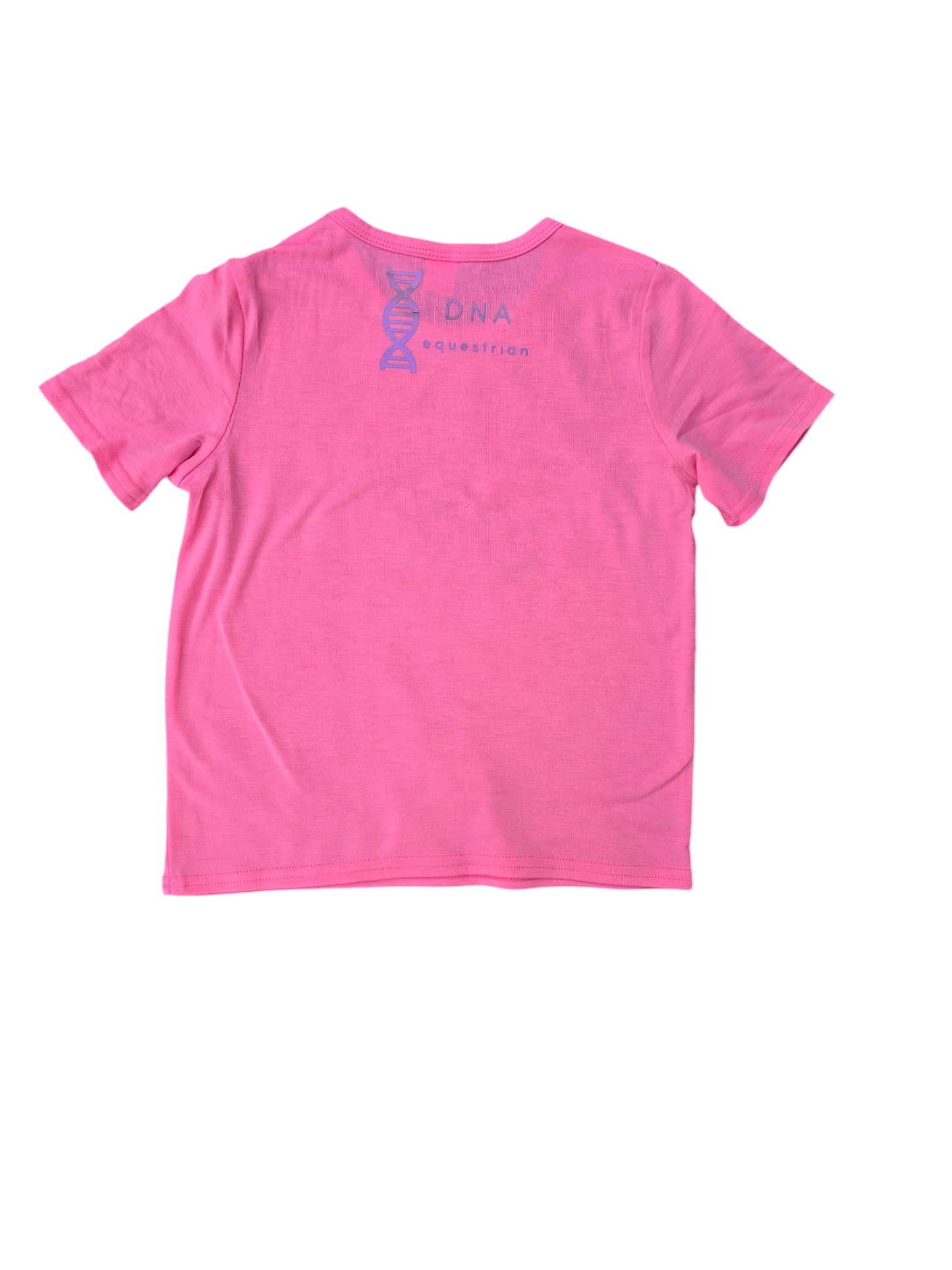 Childrens pink shiny rearing horse tshirt