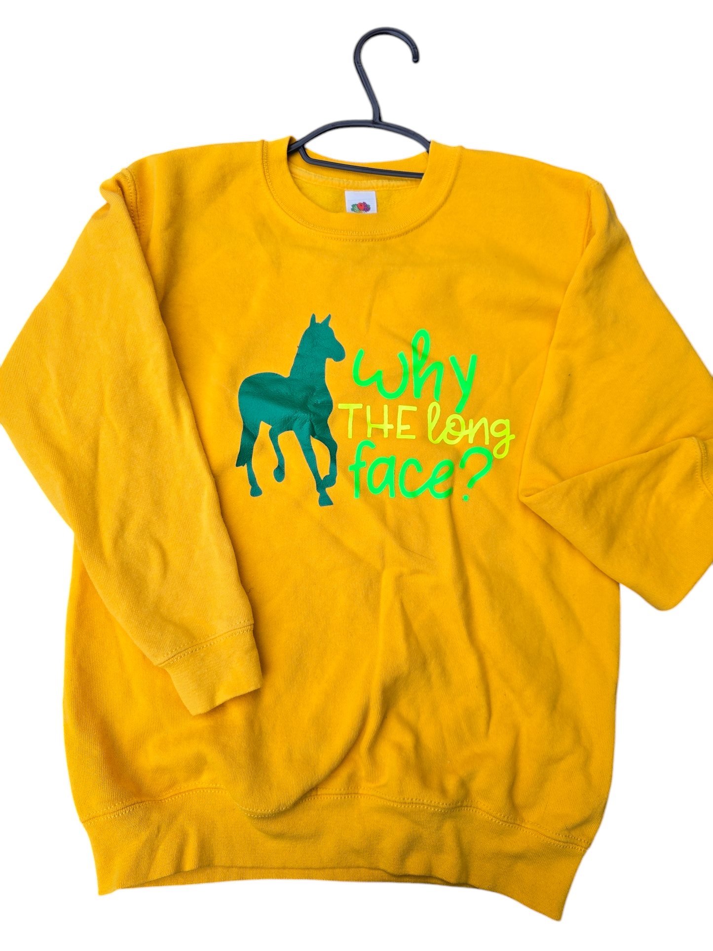 Yellow childrens sweatshirt funny slogan