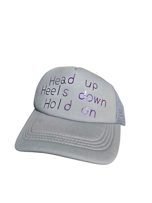 Baby blue slogan baseball cap